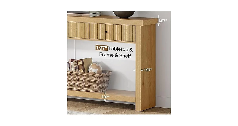 Tribesigns 70.9 inch Console Table with 3 Drawers, Extra Long Entryway Table