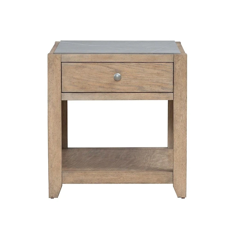 Liberty Furniture Millstone End Table with Unique Tile Top for Living Room