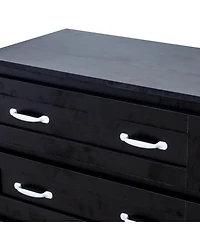 Lovmor Modern Wood Side Cabinet with 6 Drawers