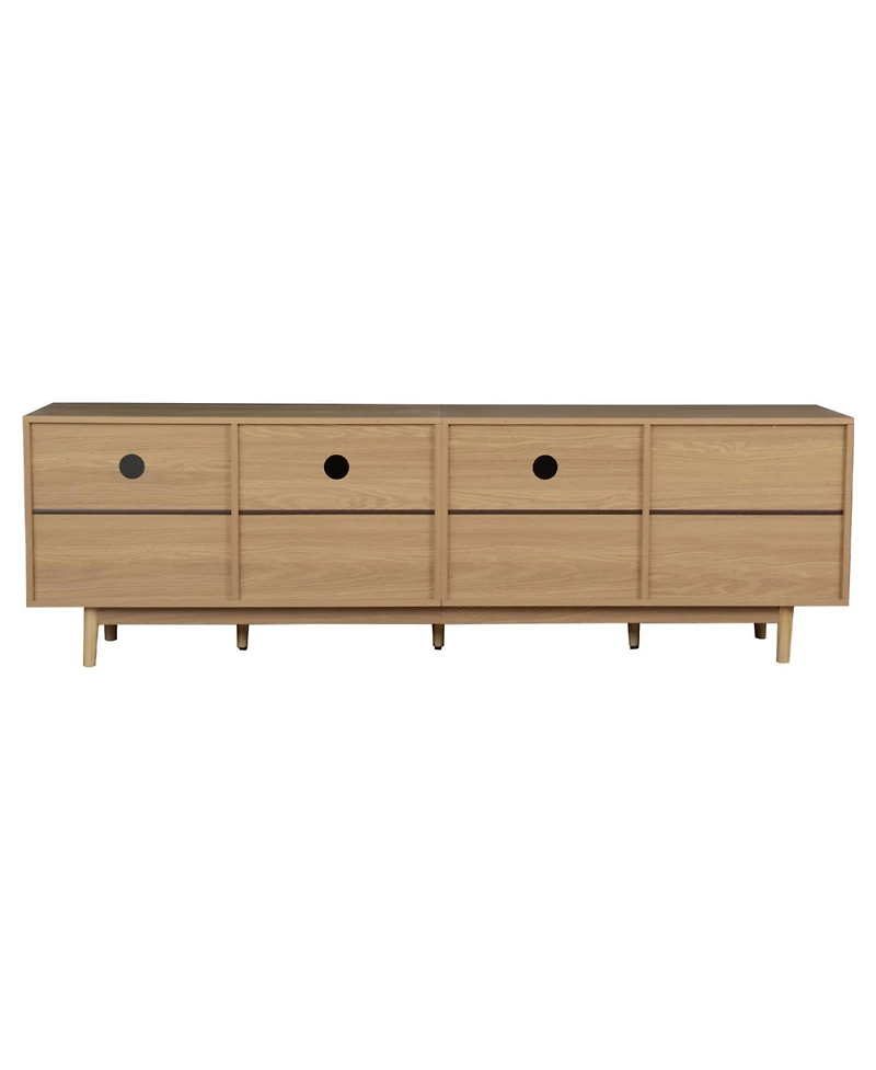 Streamdale Furniture Streamdale Boho Tv Stand for 65-85 Inch TVs, Entertainment Center with Storage & Drawers