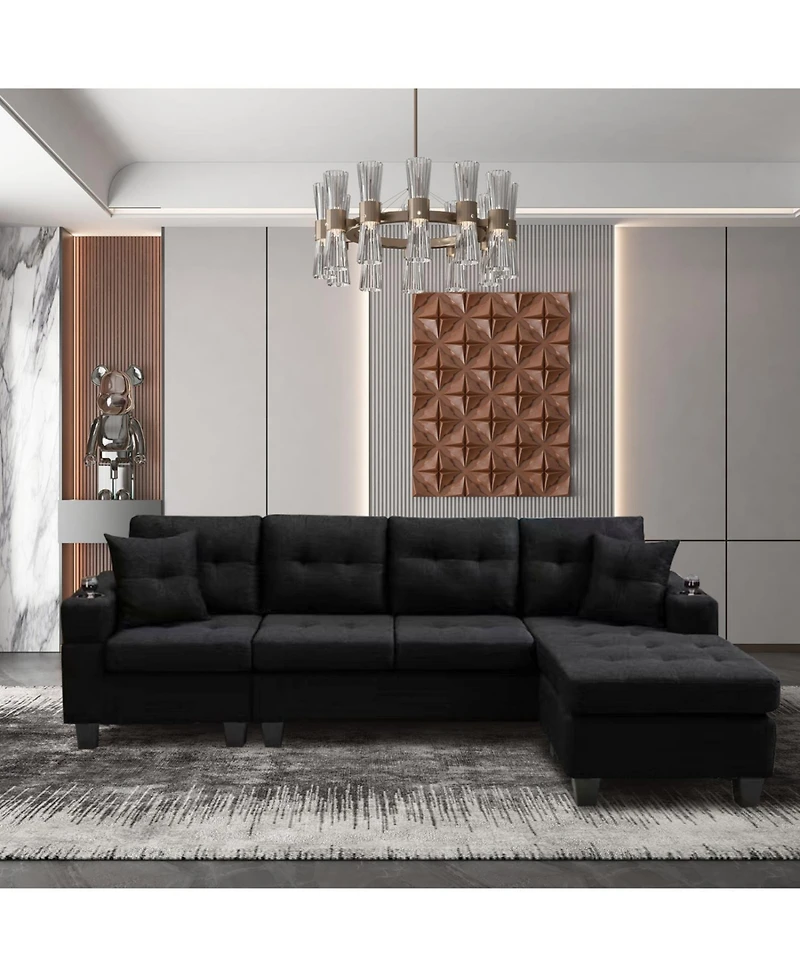 Streamdale Furniture Streamdale Convertible Corner Sectional Sofa with Storage