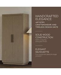 Maven Lane Uma Contemporary Wooden Cabinet in Refined Grey Finish