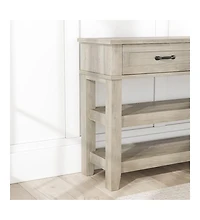 gaomon Entryway Table, Console Table with 2 Storage Drawers, 3-Tier Farmhouse Wooden Sofa Table, Hallway Tables for Entryway Living Room, Grey