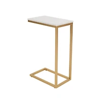 Jofran Aurora Solid Marble Modern Luxury Glam Accent C-Table (Set of 2