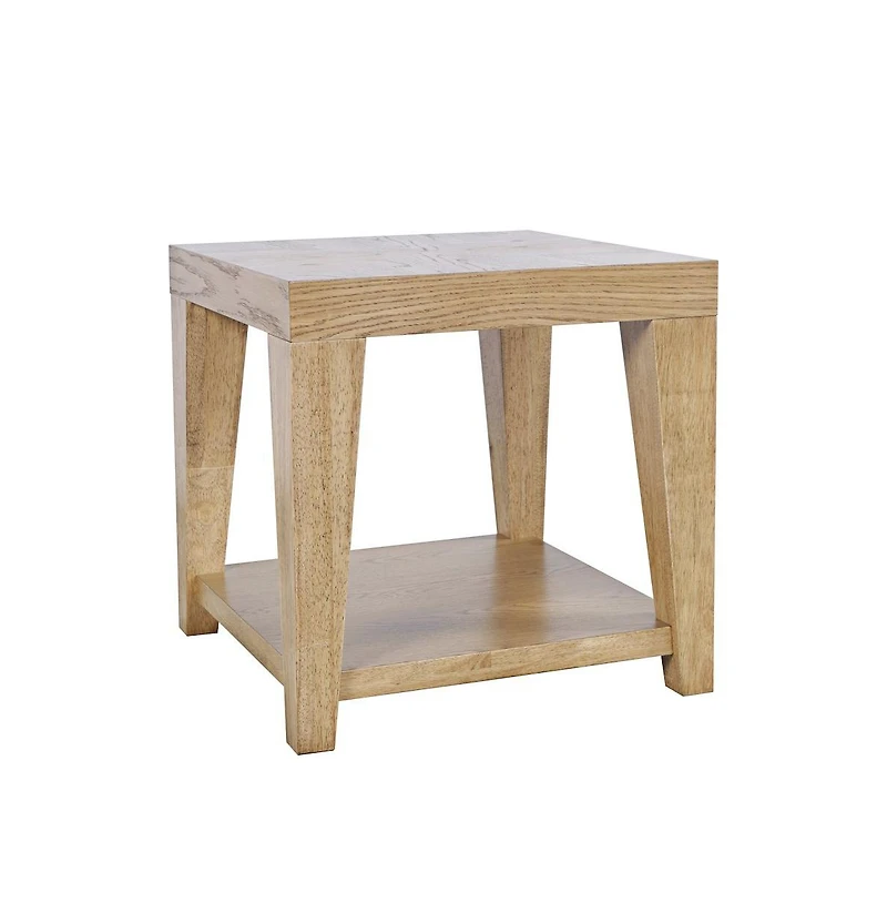 Jofran Laurel Creek Modern Contemporary 24" Square End Table with Open Shelf