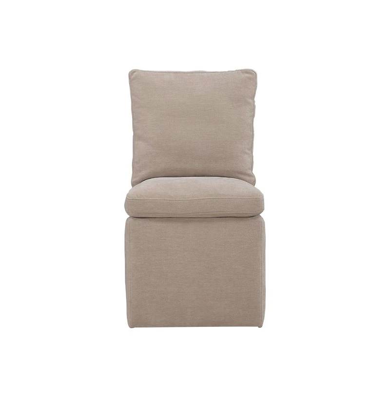 Liberty Furniture Accent Dining Chair with Castors - Squared Back - Wicker Upholstry