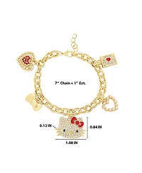 Hello Kitty Crystal Charm Bracelet with Iconic Charms