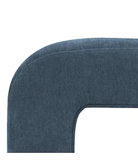 47" Upholstered Scroll Velvet Waterfall Bench/Chenille Entryway Bench-Maison Boucle