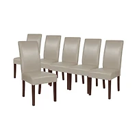 Merrick Lane Ellison Mid-Century Panel Back Parsons Accent Dining Chair