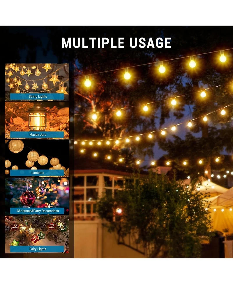 Gaomon 10 Ft String Light Poles 4 Pack, Metal Poles for Patio & Garden Deck, Tall Hanging Light Supports