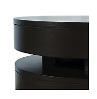 Jofran Brix Mid-Century Modern Floating Sculpture Layered Round End Table