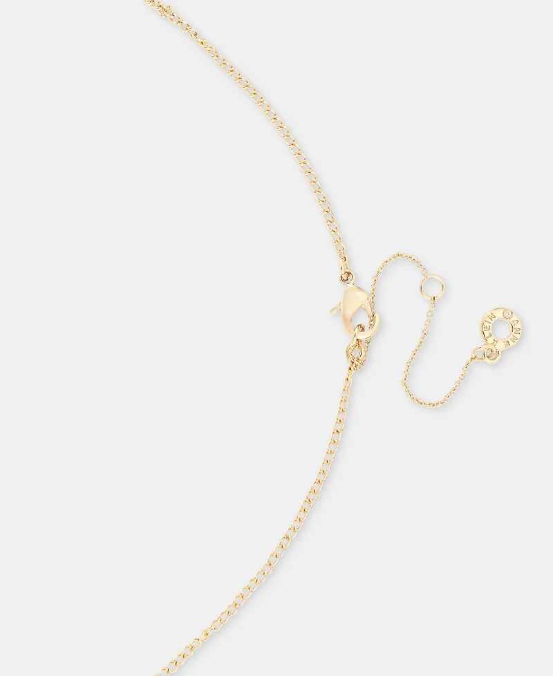 Anne Klein Navette Stone Lariat Necklace & Drop Earrings Set