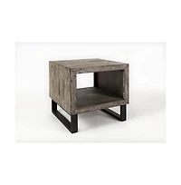 Jofran Mulholland Drive Modern Distressed Solid Wood End Table