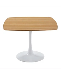 Boyel Living 42 Inch Square Dining Table for 4-6 Person, Modern with Sturdy Metal Pedestal Base