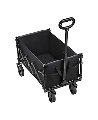 Sugfit Heavy-Duty Collapsible Utility Wagon with 225 lb Capacity & All-Terrain Wheels