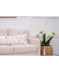 C&F Home Botanical Field Elongated Embroidered Throw Pillow, 12" x 36