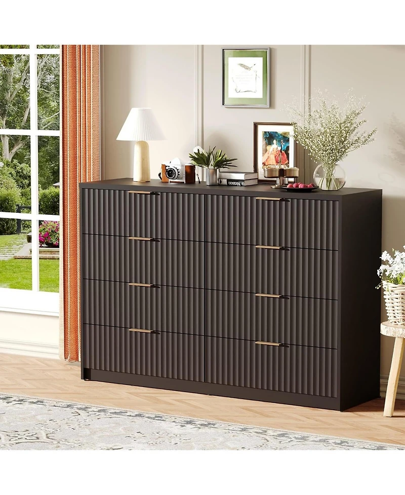 gaomon Drawer Dresser for Bedroom Storage, Modern Dressers & Chests of Drawers with Fluted Front