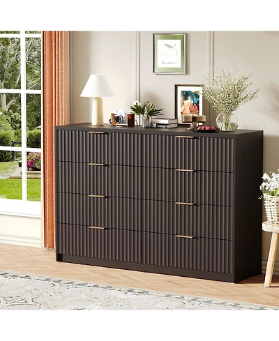 gaomon Drawer Dresser for Bedroom Storage, Modern Dressers & Chests of Drawers with Fluted Front