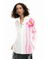 Desigual Women's Glossy flower shirt