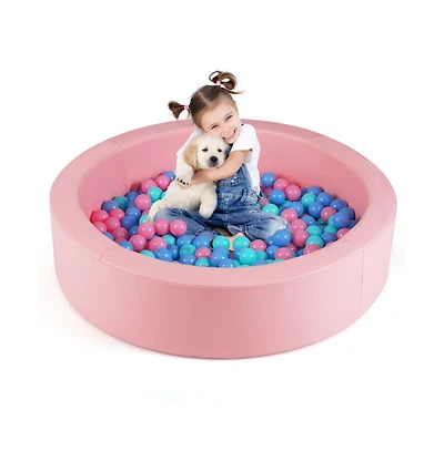Hongge 42.5 Inch Round Foam Ball Pit with Washable Pu Cover