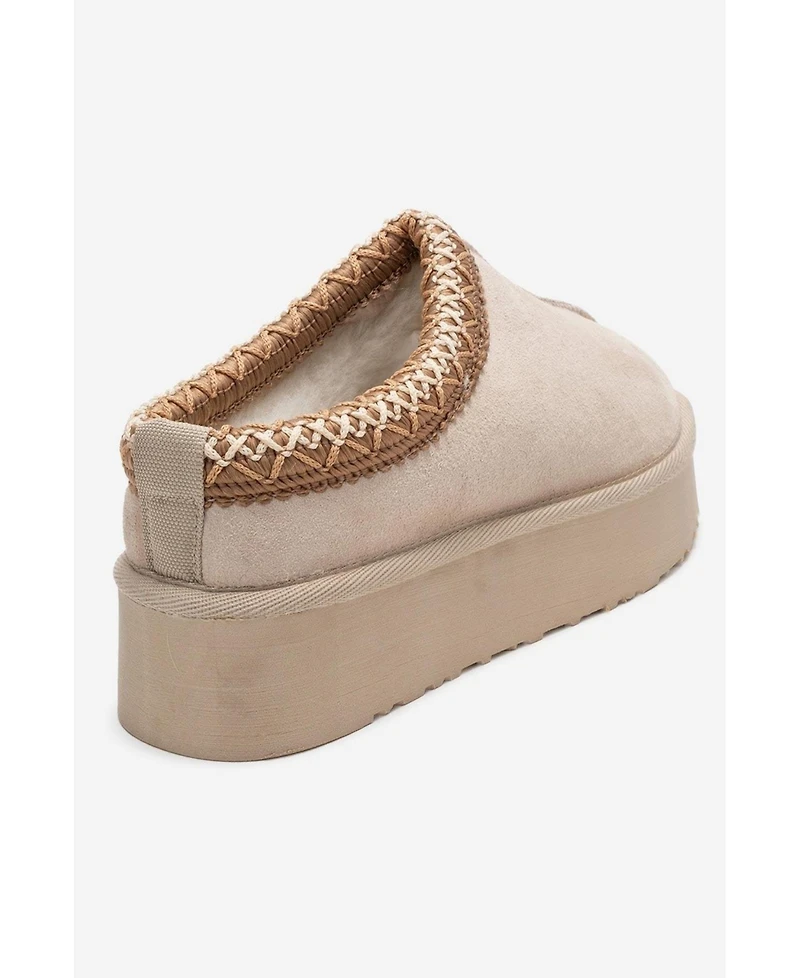 Forever & Always Shoes Avelia Leather Winter Slippers (Women)