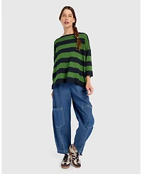 Alembika Women's Denim Papaya Relaxed Pants