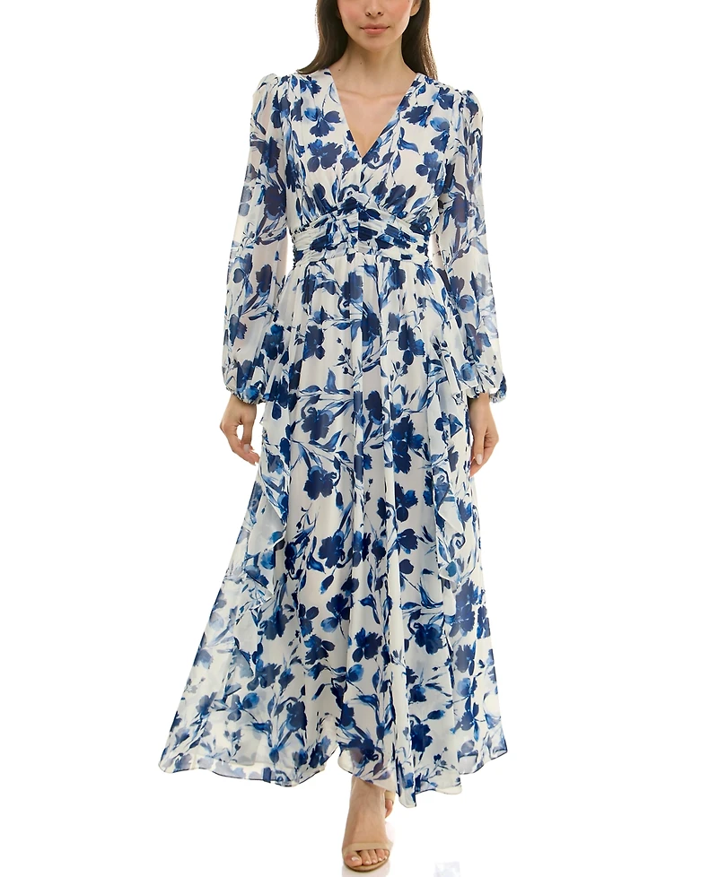 Taylor Women's V-Neck Cinched Waist Dress