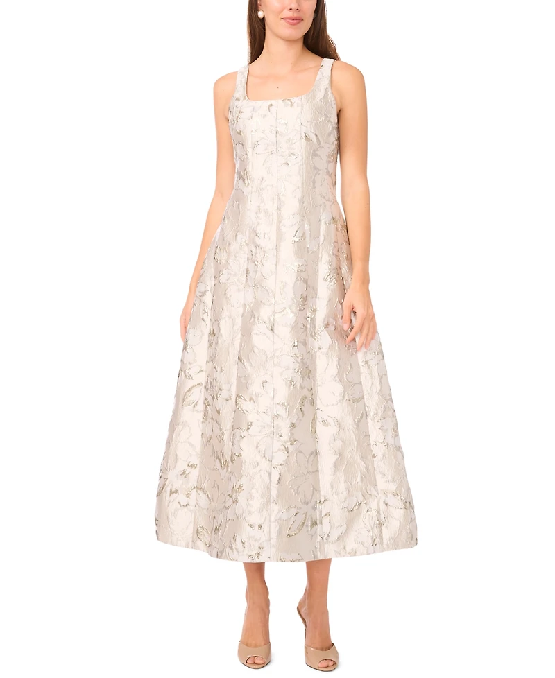 Msk Women's Sleeveless Square Neck Dress