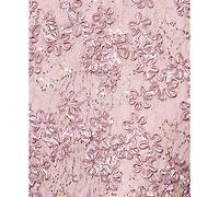 Xscape Petite Long Soutache Lace Off-The-Shoulder Ball Gown