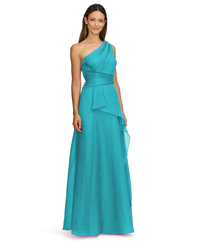 Js Collections Women's Seraphina Organza One-Shoulder Evening Gown