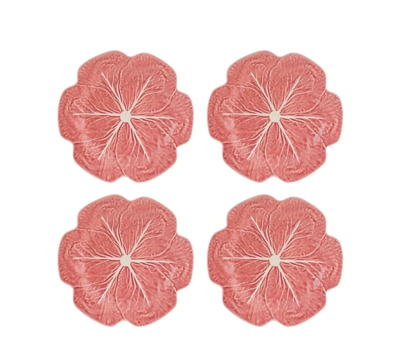 Bordallo Pinheiro Cabbage Dinner Plates, Set of 4