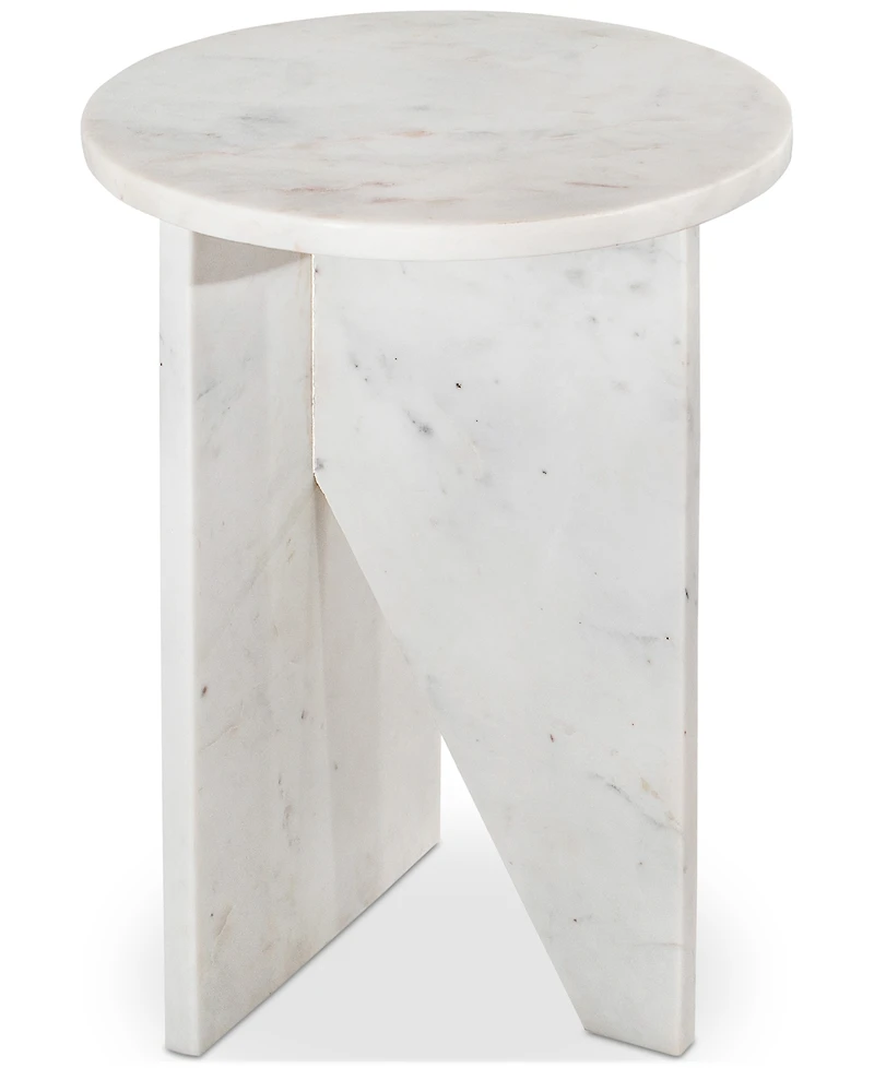 Grace 20" Marble Round Accent Table