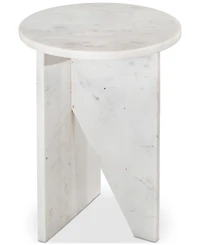Grace 20" Marble Round Accent Table