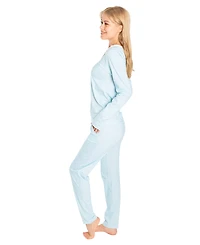 Sant and Abel Women's Organic Cotton Jersey Two Piece Long Sleeve Pajama Set