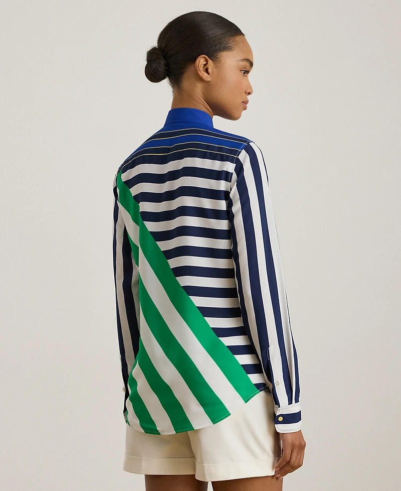 Lauren Ralph Petite Long-Sleeve Striped Shirt