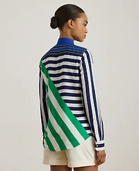 Lauren Ralph Petite Long-Sleeve Striped Shirt