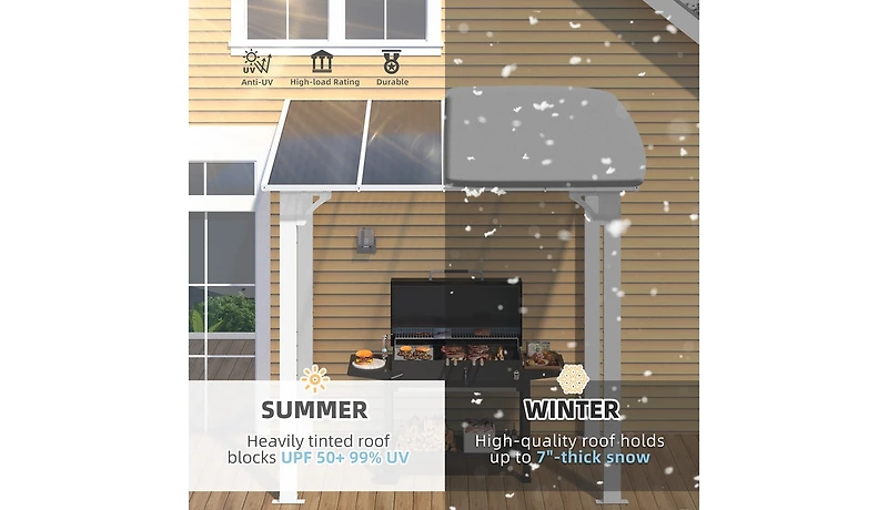 Aecojoy 8' x 5' Wall Mounted Gazebos Pergola