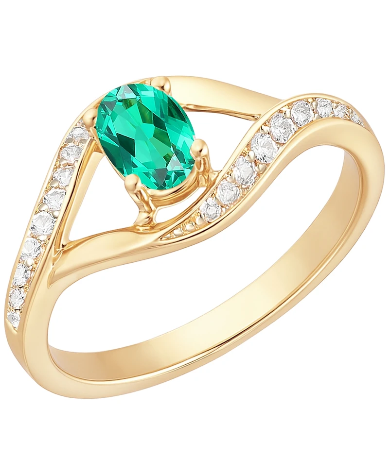 Macy's Lab Grown Multi Gemstone Ring Sterling Silver (also 14k Gold Over Silver)