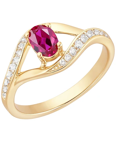 Macy's Lab Grown Multi Gemstone Ring Sterling Silver (also 14k Gold Over Silver)
