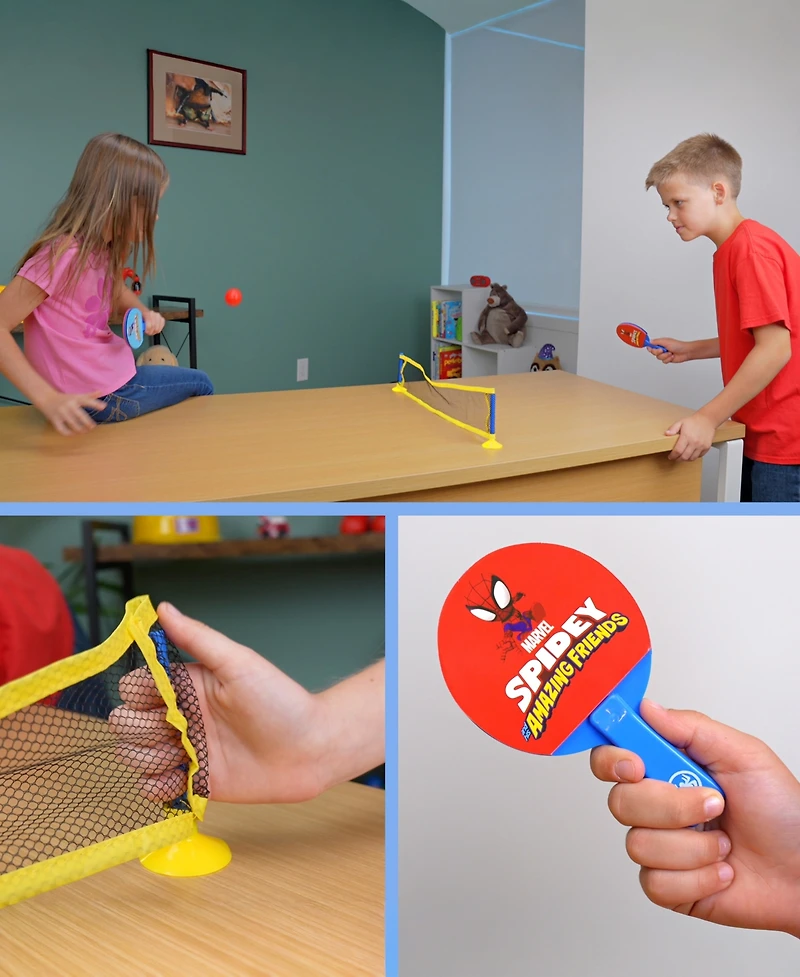 World Tech Toys Marvel Spidey And His Amazing Friends Mini Table Tennis Tabletop Set