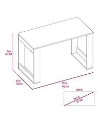 Streamdale Furniture Lacey Rectangle Computer Desk Smokey Oak