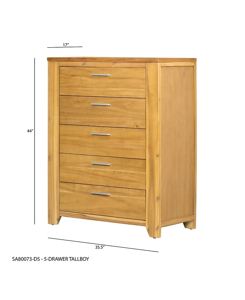 Streamdale 35.4x17.3x44" 5-Drawer Dresser