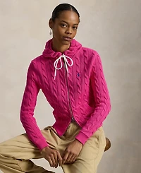 Polo Ralph Lauren Women's Cable-Knit Full-Zip Hoodie