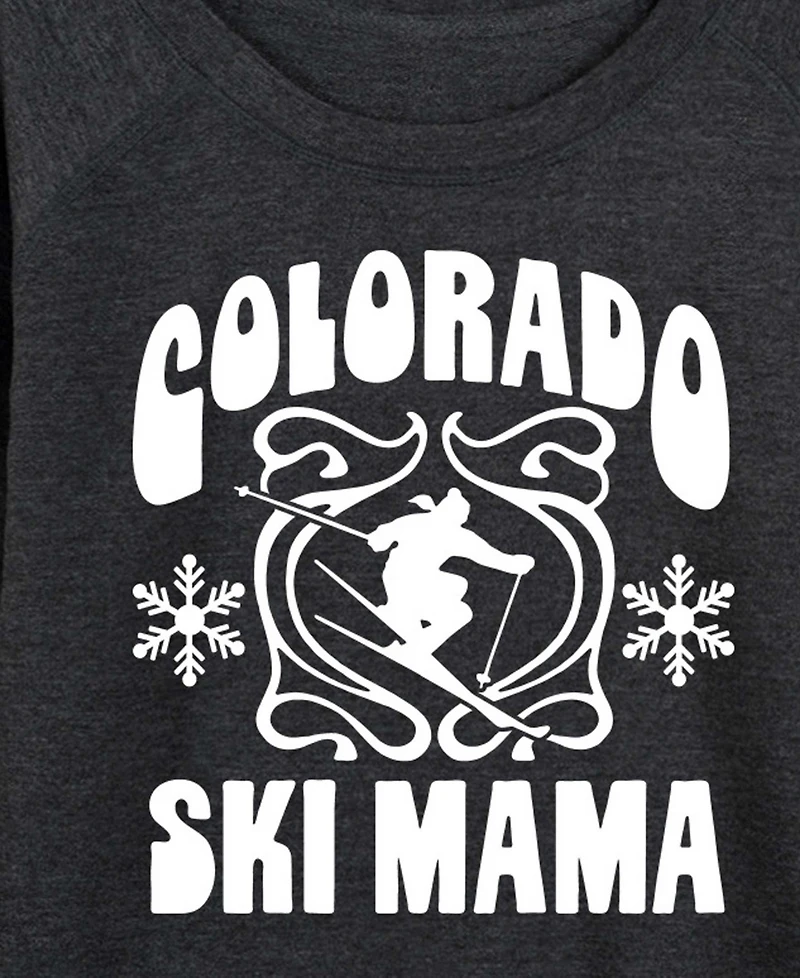 Hybrid Apparel Plus Colorado Ski Mama Word Art Graphic T-shirt