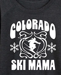 Hybrid Apparel Plus Colorado Ski Mama Word Art Graphic T-shirt