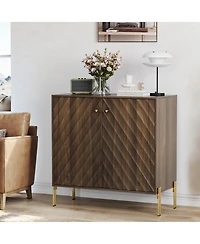 sumyeg Mid-Century Modern Walnut Storage Cabinet