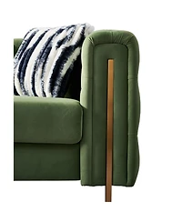 Streamdale Furniture Chesterfield Modern Tufted Velvet Living Room Sofa 84.25"W Couch Mint Green