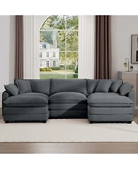 Streamdale Furniture Oversized Modular Corduroy Sofa Set