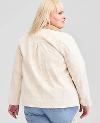 And Now This Trendy Plus Soutache Zip-Front Jacket, Macy's Exclusive
