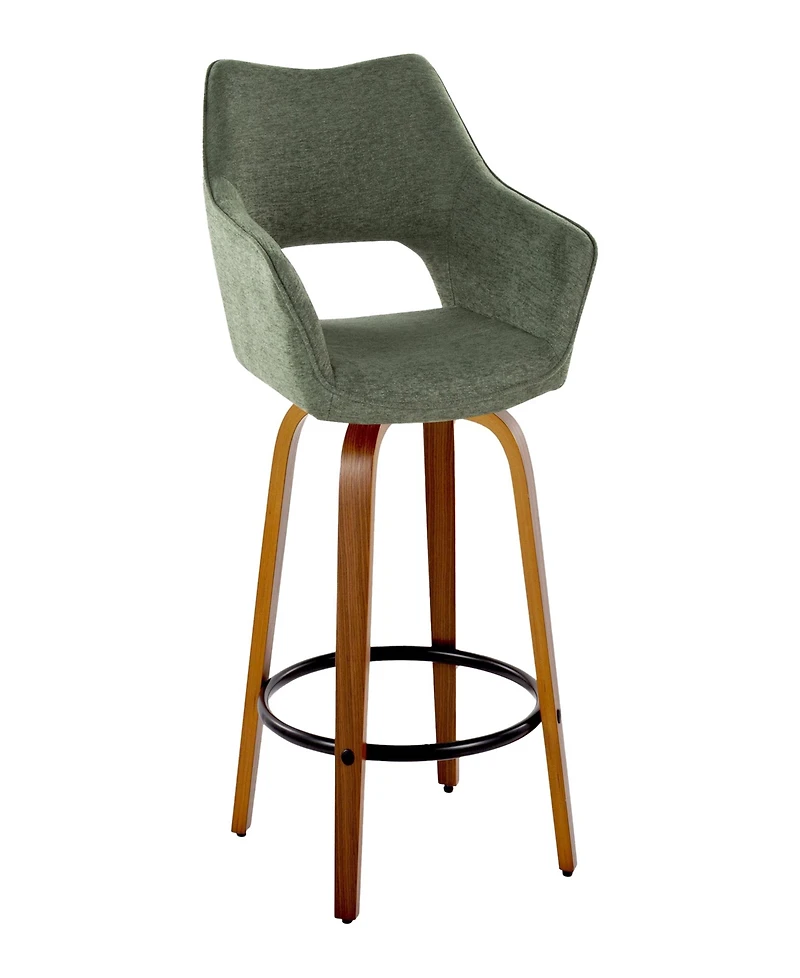 Lumisource Fabric Mustang Contemporary Fixed-Height Counter Stool, Set of 2